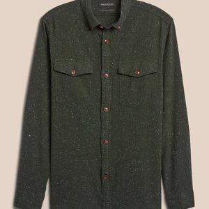 Standard-Fit Donegal Flannel Shirt in L Tall